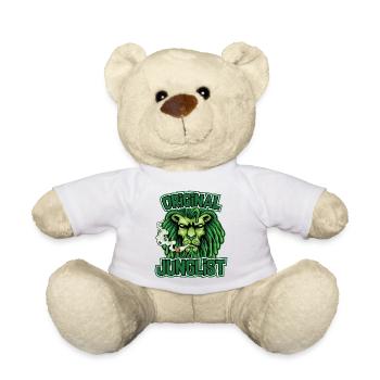 Original Junglist Lion - Drum n Bass DNB - Teddy - Weiß - Vorne