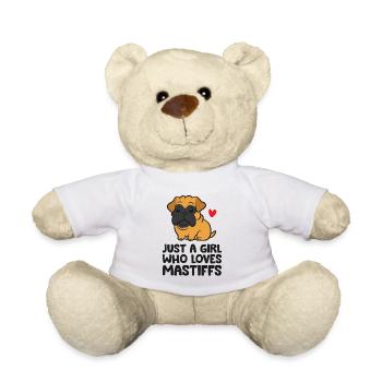 Just a Girl Who Loves Mastiffs Cane Corso Italian - Teddy Bear - white - Front