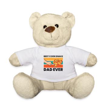 Corn Snake Papa Best Corn Snake Dad Ever - Teddy Bear - white - Front