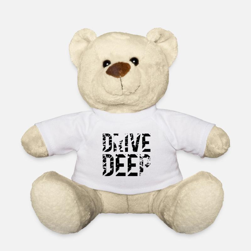 Lowered Tuning Car - Teddy Bear - white