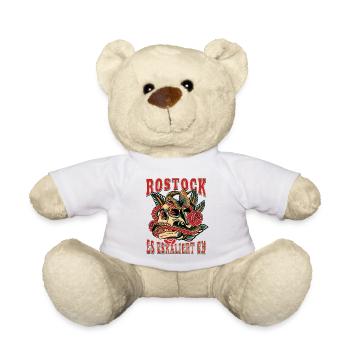 Rostock Frau Geschenk es eskaliert eh Frauen - Teddy - Weiß - Vorne