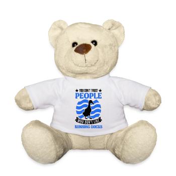 Indian Running Gift Running Duck - Teddy Bear - white - Front