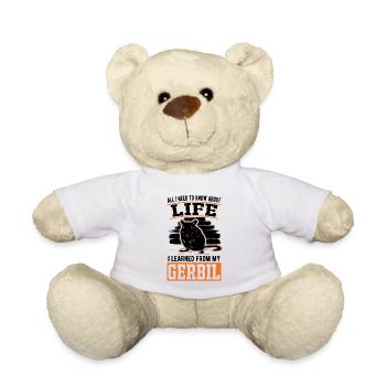 Gerbil Gift Racing Rat Germesau - Teddy Bear - white - Front