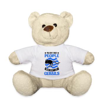 Gerbil Gift Racing Rat Germesau - Teddy Bear - white - Front