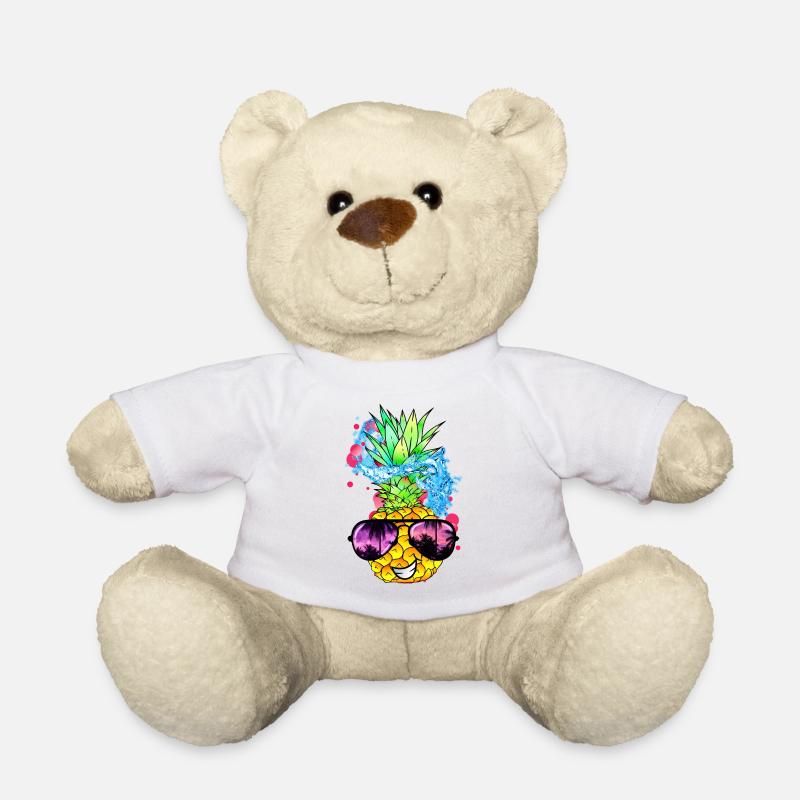 spritzige Ananas Frucht mit Gesicht - Teddy - Weiß