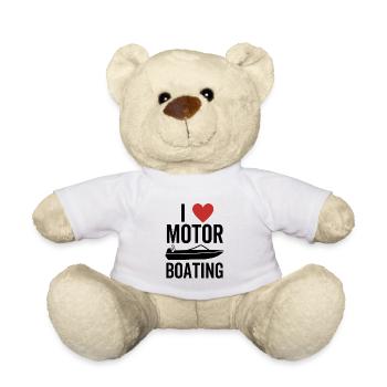 I Love Motor Boating - Teddy Bear - white - Front