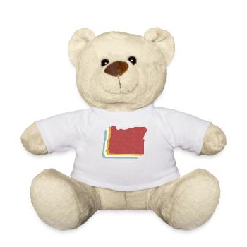 USA State - Vintage Map Oregon - Teddy Bear - white - Front