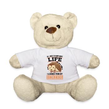 Hedgehog Gift Goose Gel - Teddy Bear - white - Front
