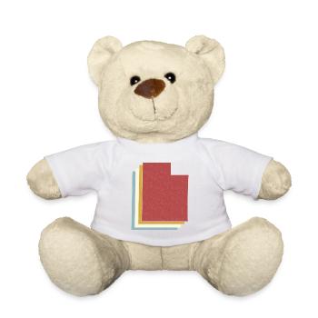 US-Bundesstaat - Vintage Karte Utah - Teddy - Weiß - Vorne