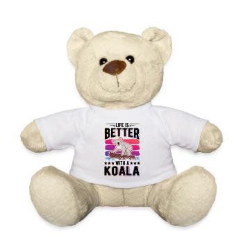 Life is better with a Koala Koala Bear - Teddy Bear - white - Front