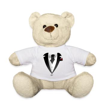 Anzug mit Krawatte Sakko Design - Teddy - Weiß - Vorne