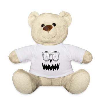 Funny Scary Halloween Pumpkin Face Glasses - Teddy Bear - white - Front