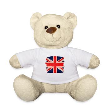 Großbritannien, britische Flagge, Flagge des Vereinigten Königreichs, - Teddy - Weiß - Vorne