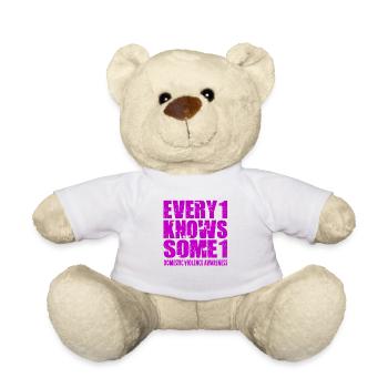 Sensibilisierung für häusliche Gewalt 2022 #Every1KnowsSome1 - Teddy - Weiß - Vorne