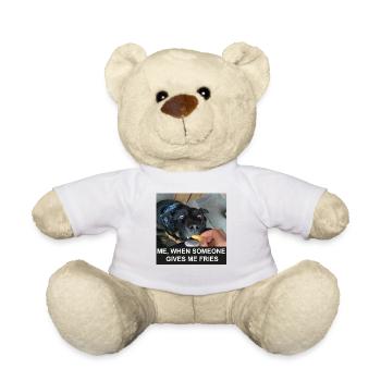 Français frites chien - Nounours - blanc - Devant