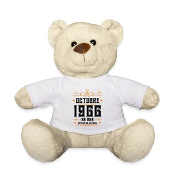 Octobre 1966 56 Ans d'excellence Anniversaire. - Nounours - blanc - Devant