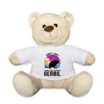 Gerbil Geschenk Rennratte Rennmaus - Teddy - Weiß - Vorne