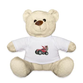 Weihnachten Weihnachtsmann Reiten Monster Truck - Teddy - Weiß - Vorne