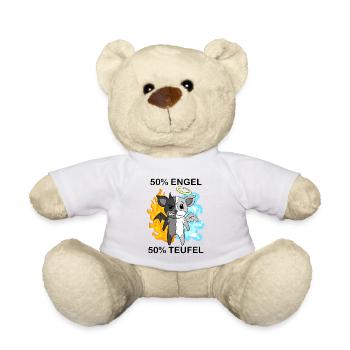 Hund Terrier - Engel und Teufel - Teddy - Weiß - Vorne