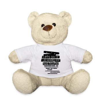 heart present idea happy birthday present - Teddy - Weiß - Vorne