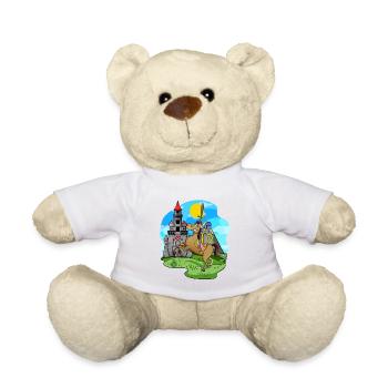 Ritter Pferd Burg für Kinder - Teddy - Weiß - Vorne