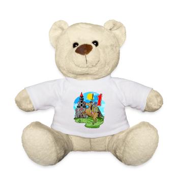Ritter 1. Geburtstag 1 Jahre Junge Geschenk - Teddy - Weiß - Vorne