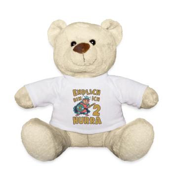 Wikinger Geburtstagsmotiv 2 Jahre Jungen Geschenk - Teddy - Weiß - Vorne