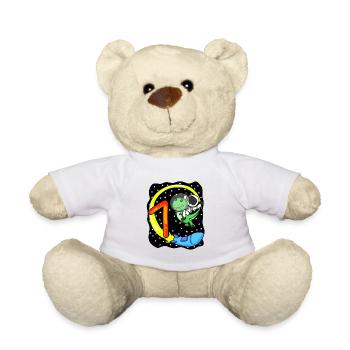 Jeune astronaute dinosaure de 7 ans - Nounours - blanc - Devant