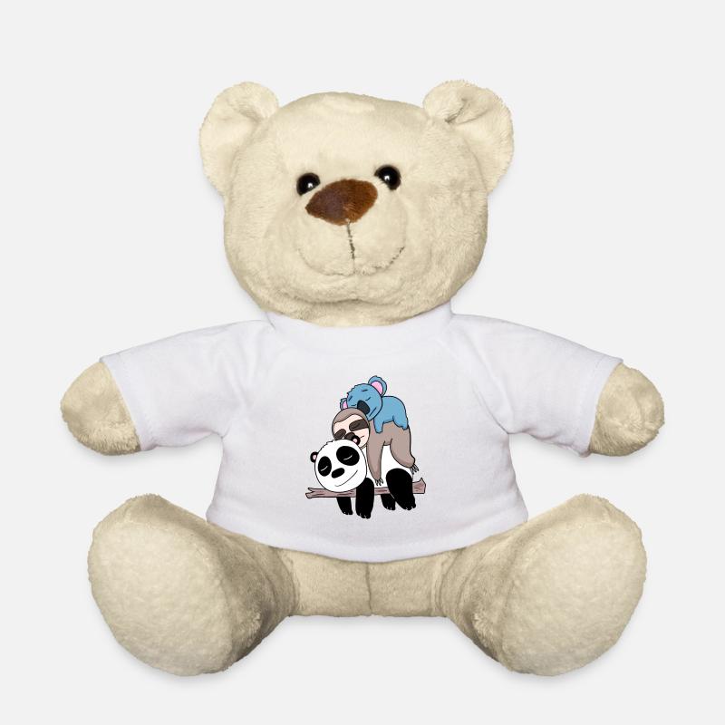 Panda Faultier und Koala - Teddy - Weiß