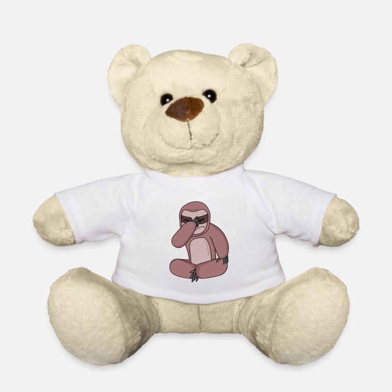 Faultier lustig - Teddy - Weiß