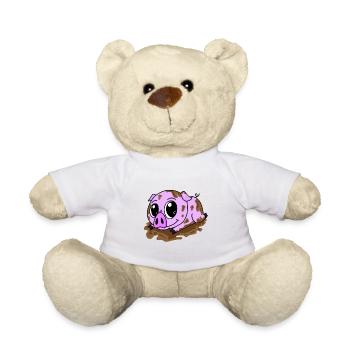 Cute glow in the mud - Teddy Bear - white - Front