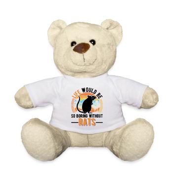 Rat Cadeau Domestique Rat Rat Propriétaire - Nounours - blanc - Devant