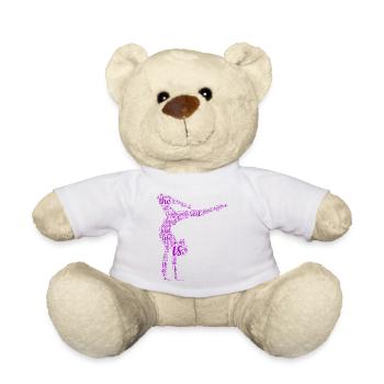 Woman Gymnast Famel - Fan Acrobat Design - Teddy Bear - white - Front