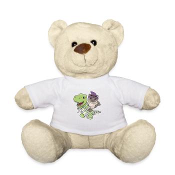 Cat Happy Halloween T-Rex Mummy Costume - Teddy Bear - white - Front