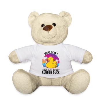 Canard en caoutchouc Cadeau Canard Grinçant Canard Bain Canard - Nounours - blanc - Devant
