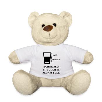 Techniquement, le verre est toujours plein drôle - Nounours - blanc - Devant