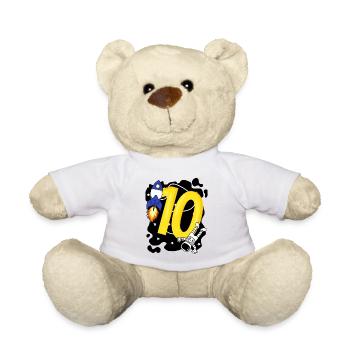 Garçon de 10 ans - cadeau de 10e anniversaire - Nounours - blanc - Devant