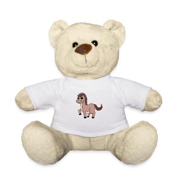 Pferd Pferde Hauspferd - Teddy - Weiß - Vorne