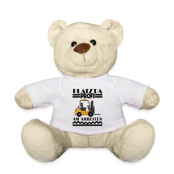 Staplerfahrer Gabelstapler Lager Logistik - Teddy - Weiß - Vorne