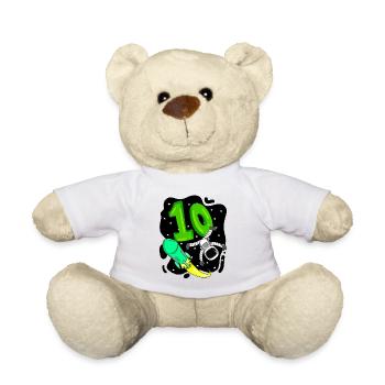Garçon de 10 ans - cadeau de 10e anniversaire - Nounours - blanc - Devant