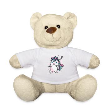 Einhorn beim Golfen Fabelwesen Sport - Teddy - Weiß - Vorne