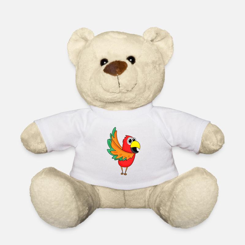 Papagei Dschungel - Teddy - Weiß