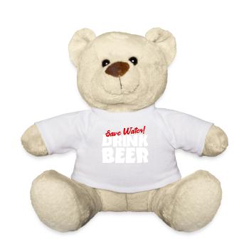 Spare Wasser! Trinke Bier - Teddy - Weiß - Vorne