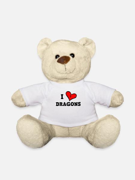 J’aime les dragons - Nounours - blanc