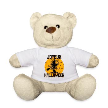 Joyeux Halloween humour | cadeau Halloween - Nounours - blanc - Devant