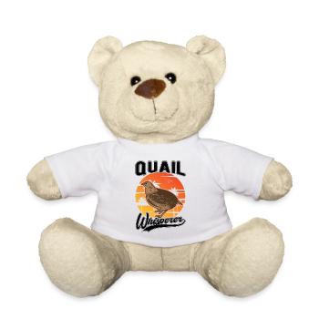 Cadeau d’éleveur de cailles Chuchoteur de caille - Nounours - blanc - Devant