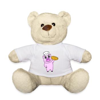 Pizza Maker Pizza Chef Pork Italian - Teddy Bear - white - Front