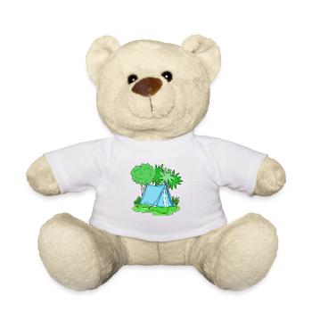 Tent light blue - Teddy Bear - white - Front