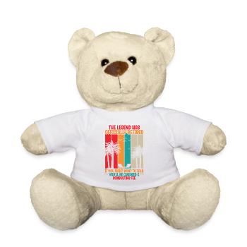 The legend is officially retired - Teddy Bear - white - Front