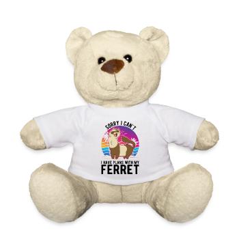 Ferret Lover Ferret Gift - Teddy Bear - white - Front